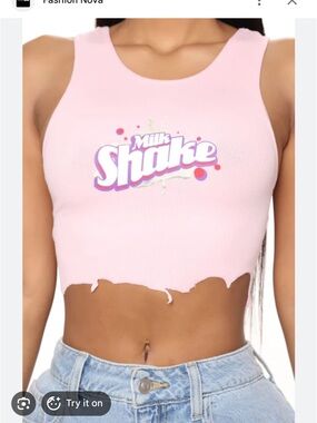New with tags - Milk Shake Pink Cropped Tank Top